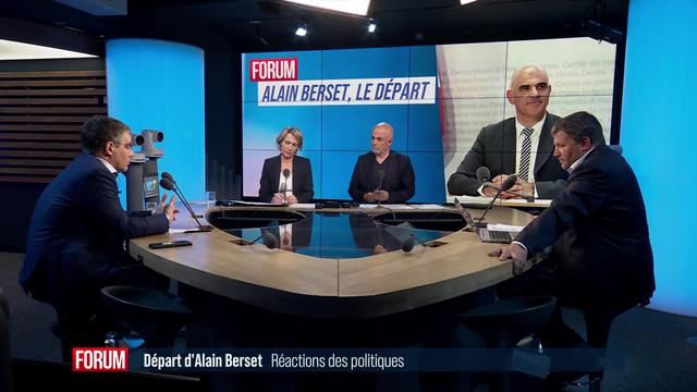 Les réactions politiques à l’annonce du départ d’Alain Berset