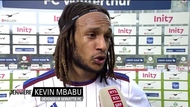 Football, Super League, 34e journée: Winterthur - Servette (0-1), l'interview de Kevin Mbabu