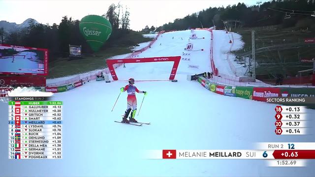 Lienz (AUT), slalom dames, 2e manche: la seconde manche de Mélanie Meillard (SUI)
