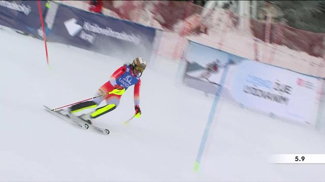 Spindleruv Mlyn (CZE), slalom dames II, 1re manche: Wendy Holdener évite la faute mais perd 6 secondes