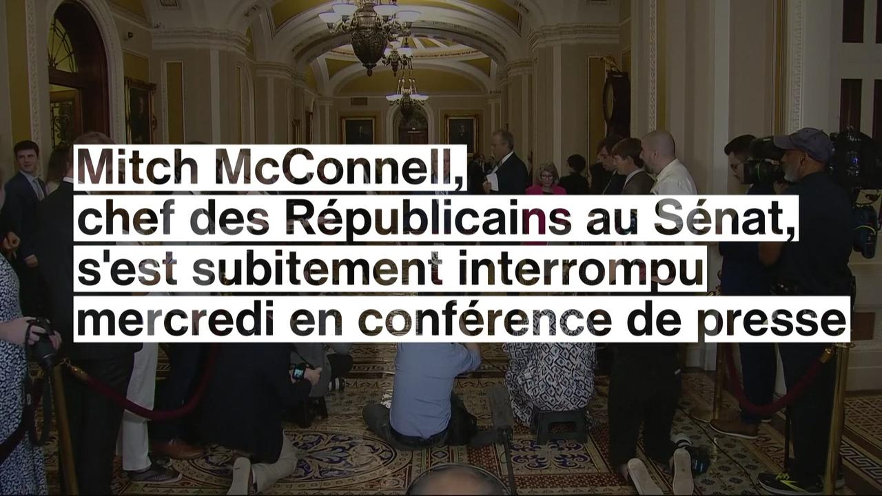 Le moment d'absence du sénateur républicain Mitch McConnell