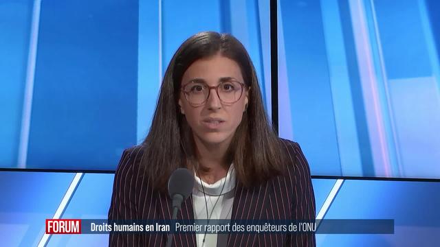 Mitra Sohrabi s’exprime sur la situation en Iran et sur l’enquête internationale de l’ONU