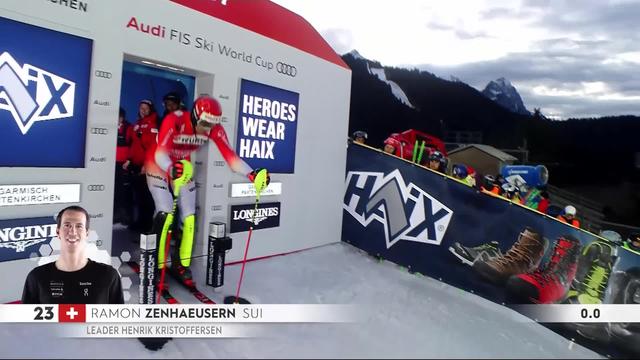 Garmisch (ALL), slalom messieurs, 1re manche: Ramon Zenhaeusern (SUI)