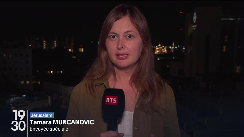 Tamara Muncanovic, envoyée spéciale de la RTS au Proche-Orient, a passé la journée à Ramallah, où les Palestiniens souffrent pour leurs proches restés à Gaza