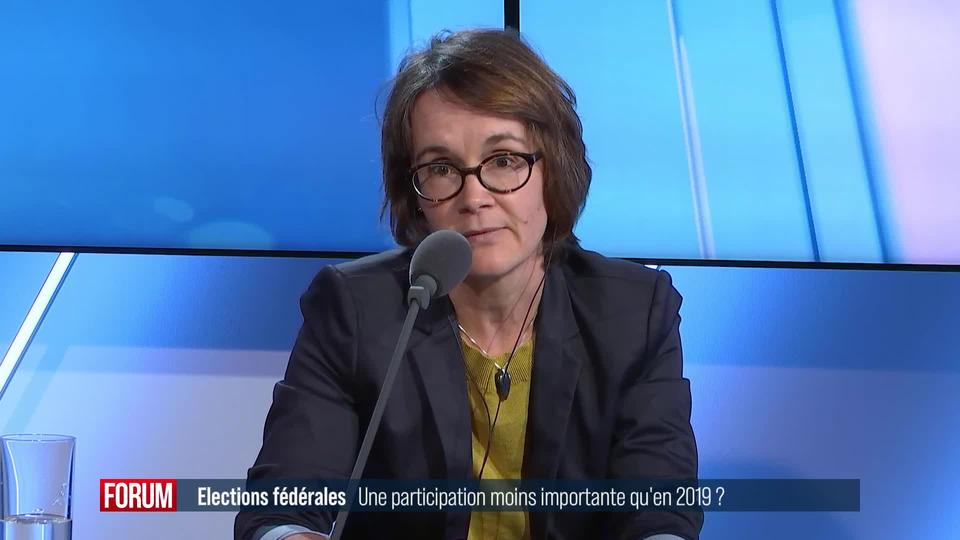 La participation aux élections fédérales 2023 s’annonce moins importante qu’en 2019: interview d’Anke Tresch