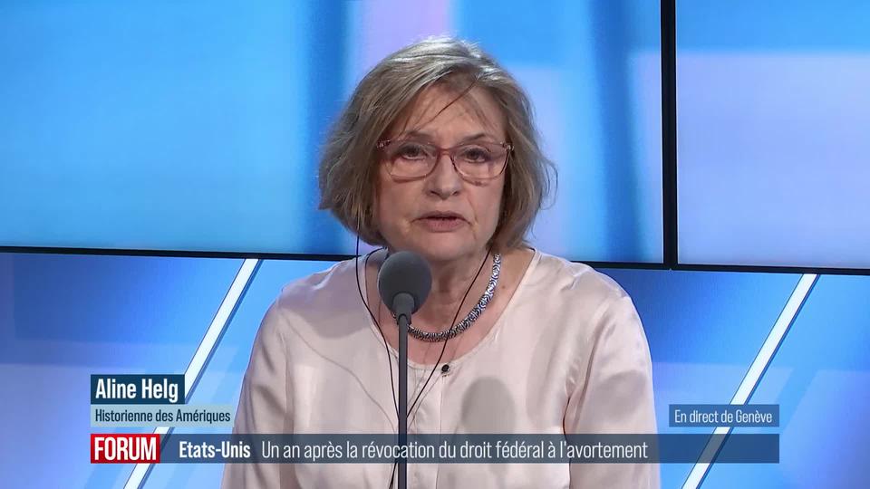 Révocation du droit fédéral à l’avortement aux États-Unis, un an après: interview d’Aline Helg (vidéo)