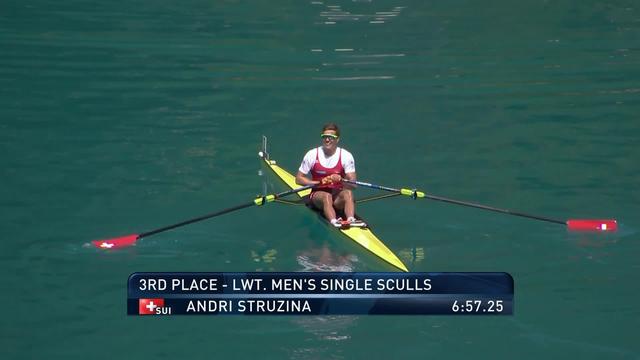Bled (SLO), skiff poids léger messieurs: Andri Struzina (SUI) se pare encore de bronze