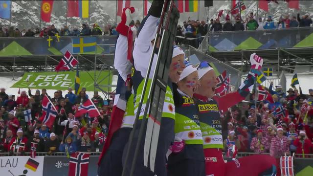 Planica (SLO), relais dames: la Norvège sacrée championne du monde, l'Allemagne finit 2e et la Suède 3e