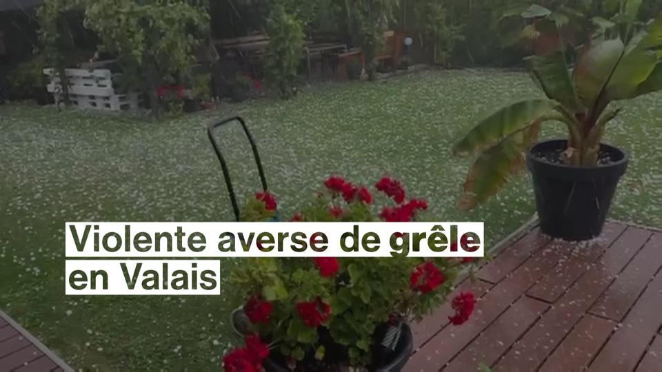 Violente averse de grêle en Valais