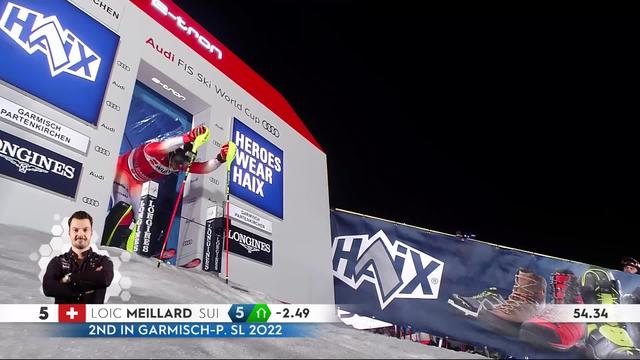 Garmisch (ALL), slalom messieurs, 2e manche: Loic Meillard (SUI)
