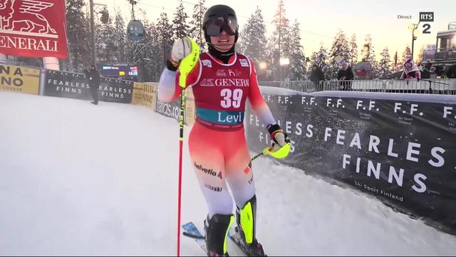 Levi (FIN), slalom dames, 1re manche: Nicole Good (SUI) se qualifie pour la 2e manche