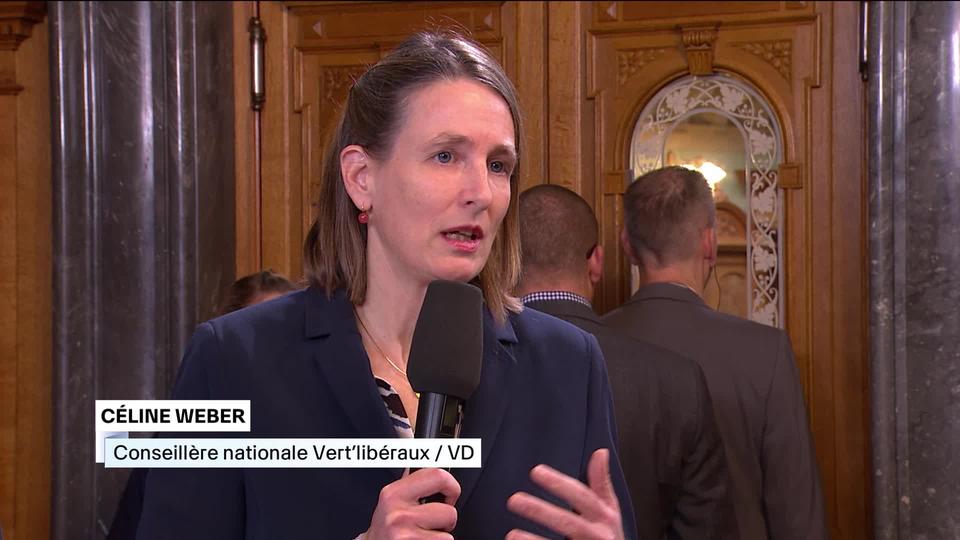 Céline Weber (PVL-VD) et Manfred Bühler (UDC-BE) s'expriment sur la politique menée par le ministre de l'énergie et de l'environnement Albert Rösti (vidéo)