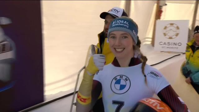 St-Moritz, skeleton dames, 3e manche: Susanne Kreher (GER) confirme en 3e manche