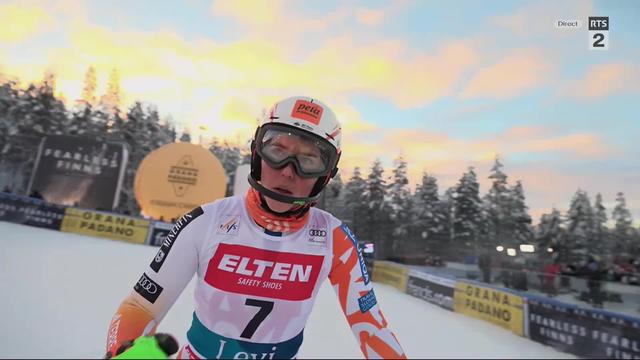 Levi (FIN), slalom dames, 1re manche: Petra Vlhova (SVK) souvraine de la première manche