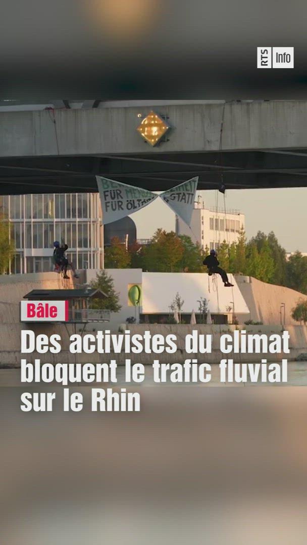 Trafic fluvial à l'arrêt sur le Rhin après une action d'activistes