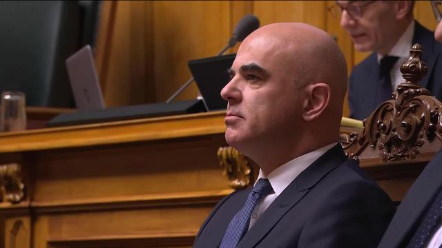 Lecture de la lettre de départ d'Alain Berset, qui remercie le gouvernement (vidéo)