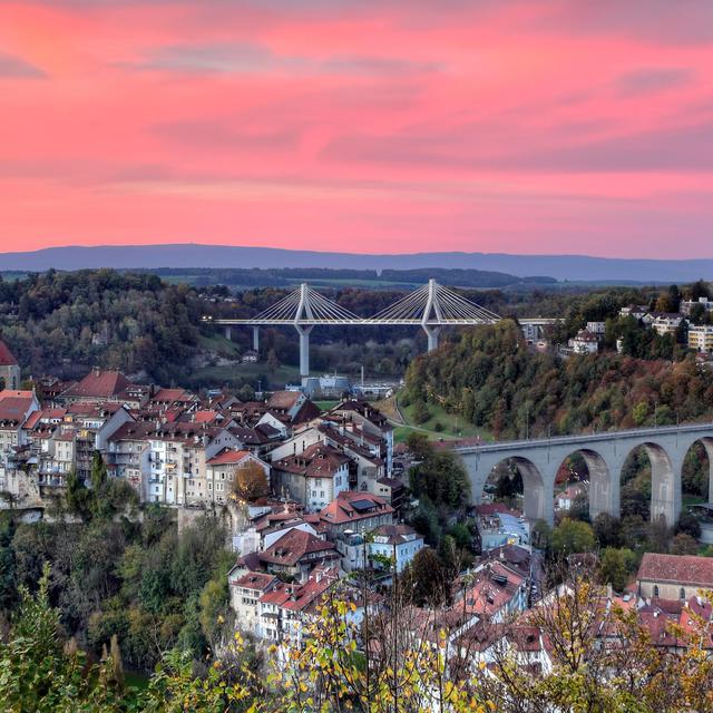 Ville de Fribourg, ses ponts et sa cathédrale [Depositphotos - Elenarts]