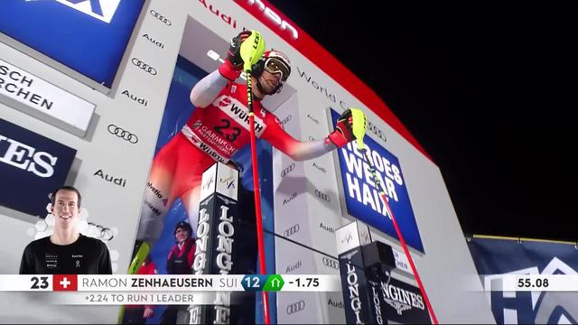 Garmisch (ALL), slalom messieurs, 2e manche: Ramon Zenhaeusern (SUI)