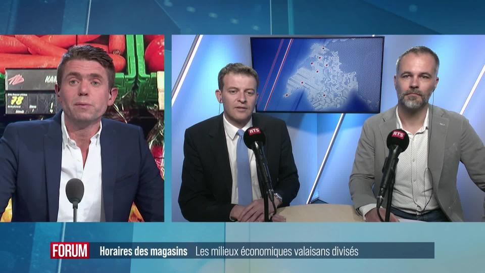 Le Valais divisé sur l’ouverture étendue des magasins: débat entre Xavier Mottet et Flavien Claivaz (vidéo)