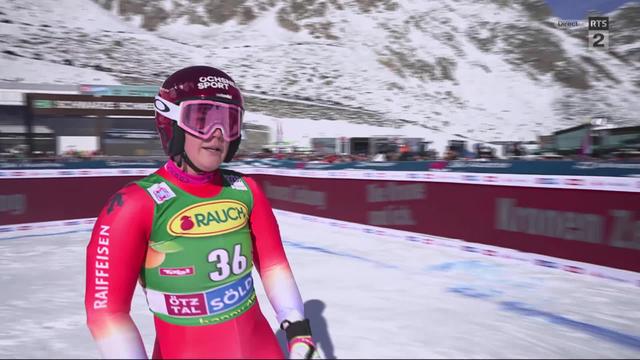 Sölden (AUT), slalom géant dames, 1re manche: Mélanie Meillard (SUI) finit 30e et sera en 2e manche