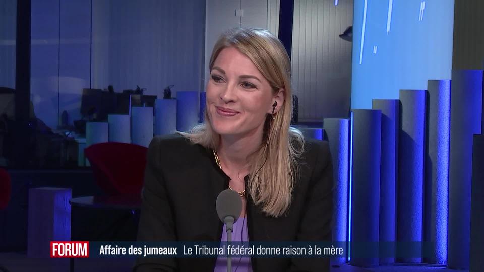 Le TF donne raison à la mère des jumeaux réfugiés à Boudry (NE): interview d'Anaïs Brodard