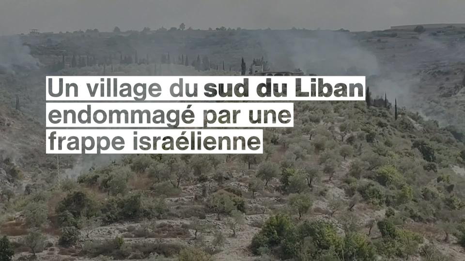 Un village du sud du Liban endommagé par une frappe israélienne