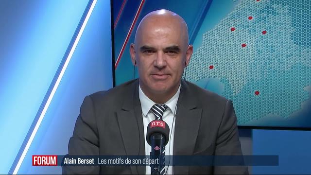 Interview d’Alain Berset, après l’annonce de son départ du Conseil fédéral à la fin de l’année