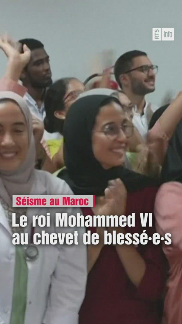 Le roi Mohammed VI au chevet de blessés du séisme