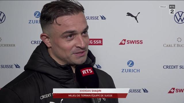 Groupe I, Suisse-Kosovo (1-1): Xherdan Shaqiri réagit à la qualification de l'équipe de Suisse