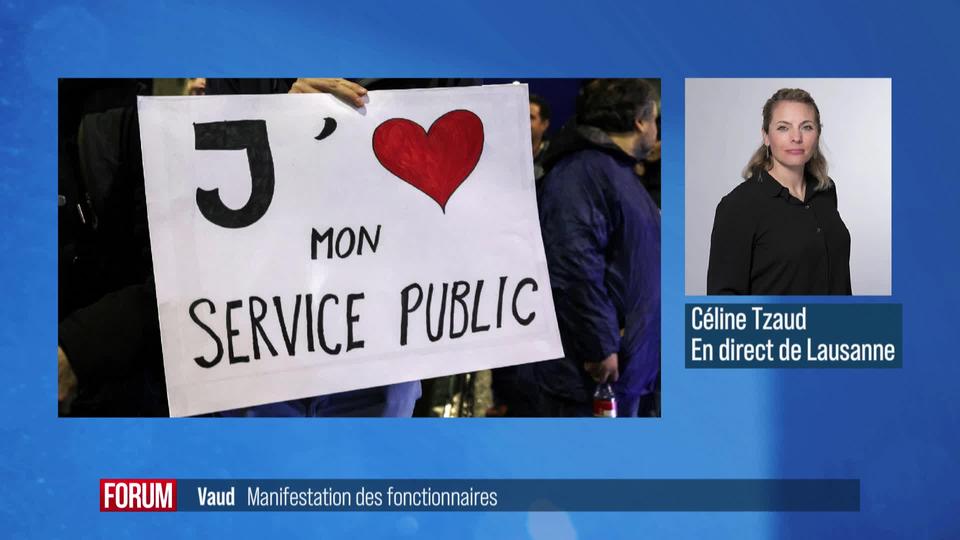 À Lausanne, les syndicats des services publics manifestent sur la question des salaires