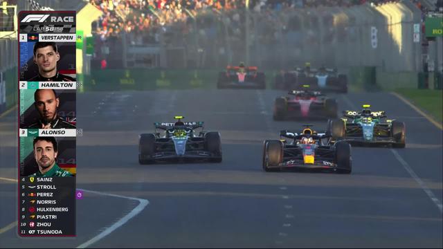 GP d'Australie (#03): Verstappen (NED) s'impose devant Hamilton (GBR) 2e et Alonso (ESP) 3e