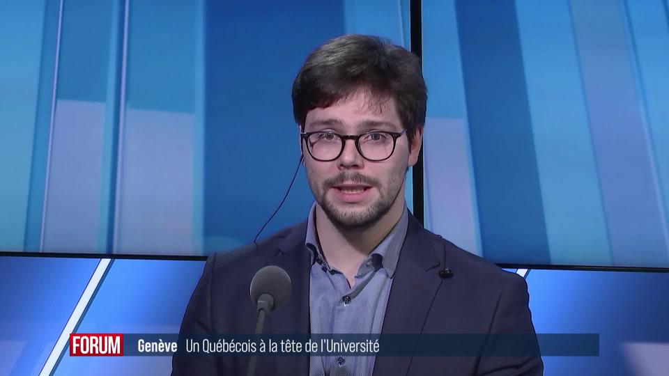 Le Québécois Eric Bauce retenu pour le poste de recteur de l'Université de Genève: interview Thierry Mathieu