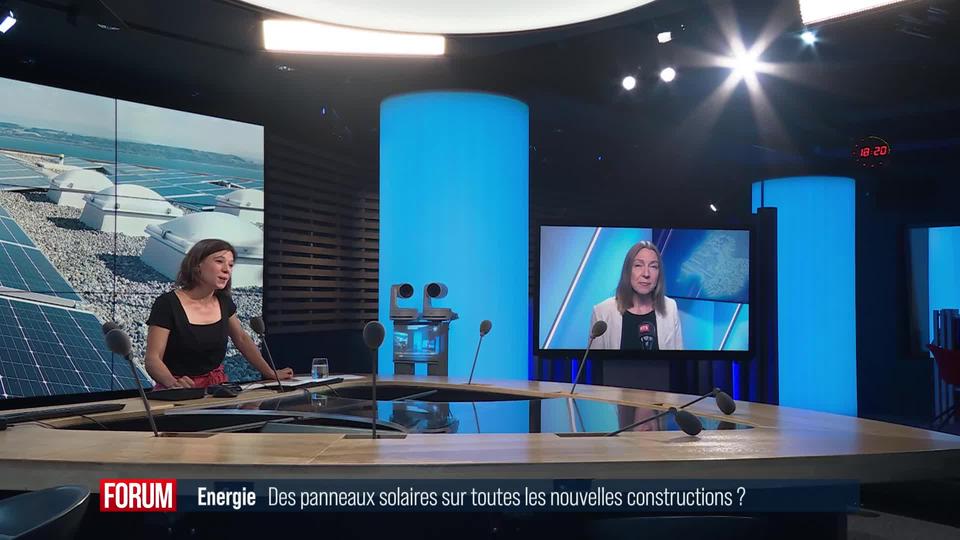 Faut-il obliger l’installation de panneaux solaires sur toutes les nouvelles constructions? Débat entre Mathilde Crevoisier Crelier et Diane Barbier-Mueller