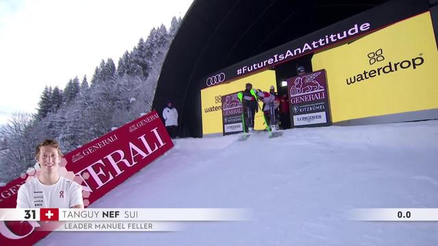 Kitzbuehel (AUT), slalom messieurs, 1re manche: Tanguy Nef (SUI)