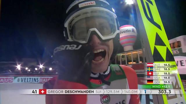 Engelberg (SUI), Grand tremplin messieurs: Gregor Deschwanden (SUI) s’envole à 140m