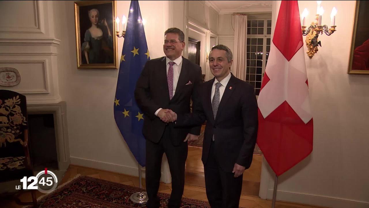 Maros Sefcovic, le vice-président de la Commission européenne reçu par les autorités suisses