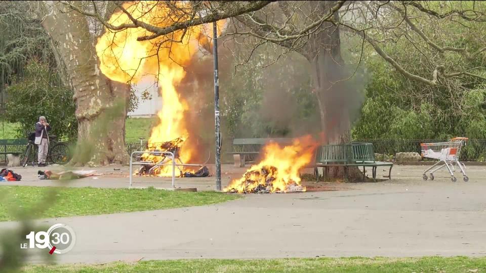 À Genève, des heurts ont eu lieu entre manifestants et policiers en marge de l'assemblée des délégués de l'UDC