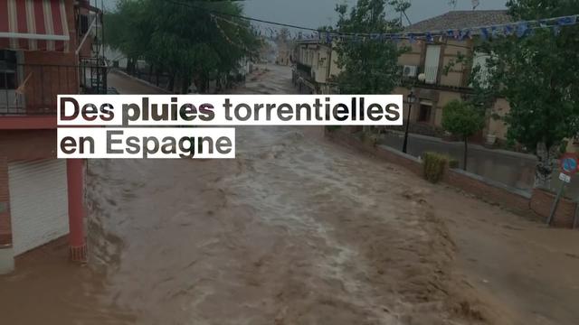 Des pluies torrentielles s'abattent sur l'Espagne