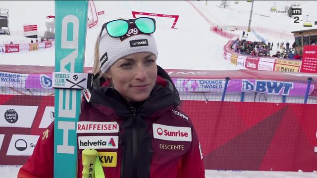 St-Moritz (SUI), descente dames: interview de Lara Gut-Behrami (SUI)