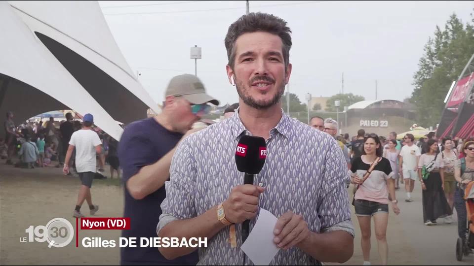 Gilles de Diesbach, journaliste de la RTS, dresse le bilan du festival de Paléo en direct de Nyon