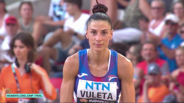 Athlétisme, saut en longueur dames, finale: Ivana Vuleta (SRB) décroche son premier titre de championne du monde en extérieur