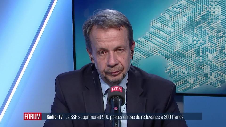 La SSR devrait supprimer 900 postes si la redevance radio-TV était réduite: interview de Gilles Marchand