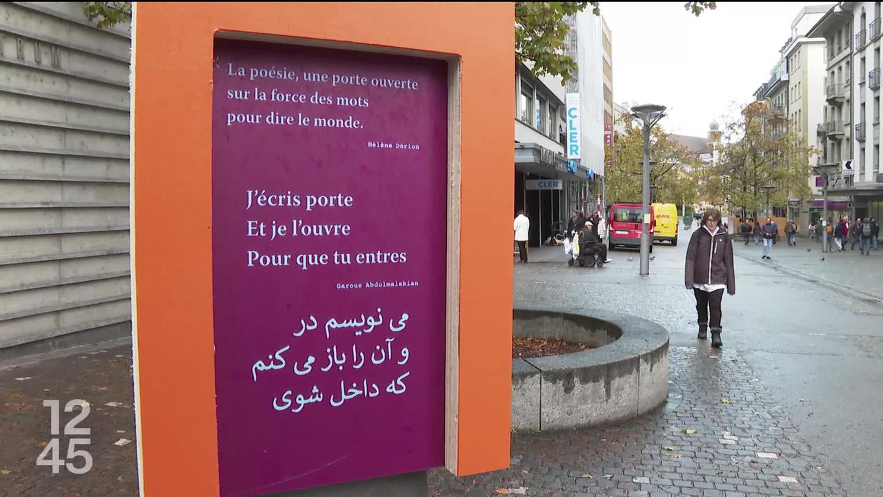 Un peu de poésie dans les rues de la ville de Fribourg