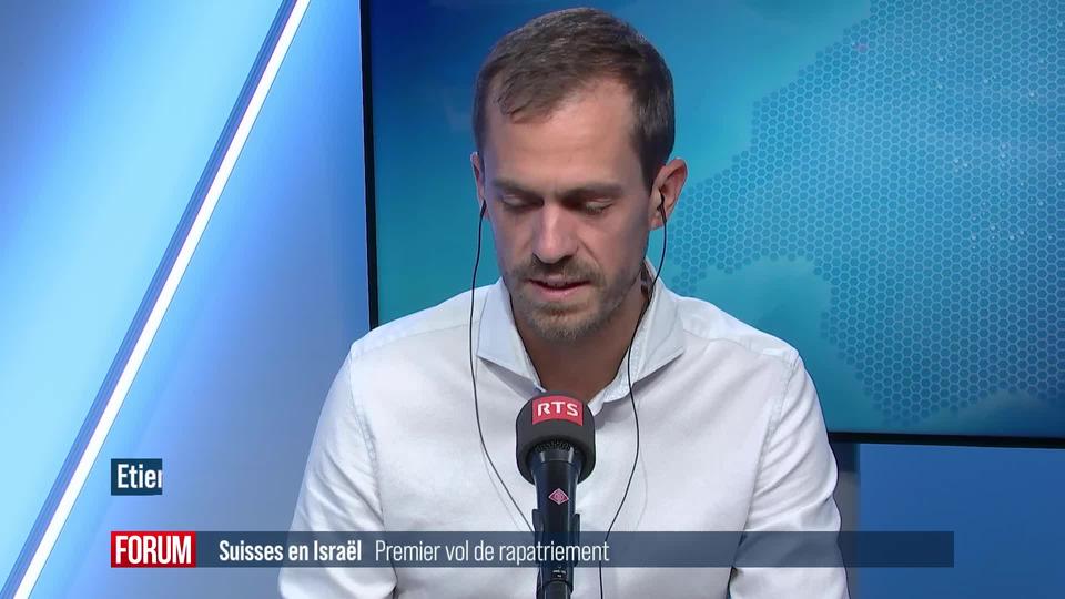 Premiers vols de rapatriement des ressortissants suisses en Israël