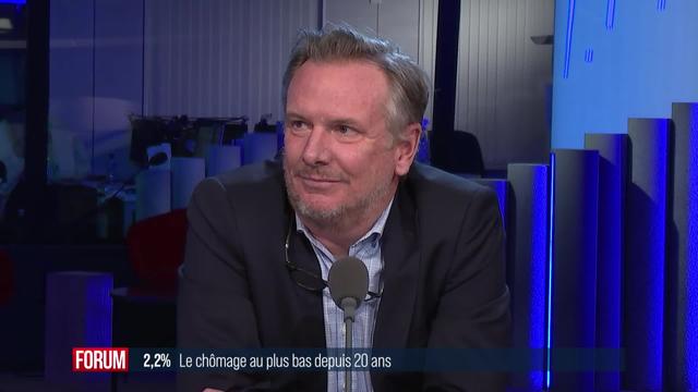 Le chômage est au plus bas depuis 20 ans avec un taux de 2,2%: interview de Robin Gordon