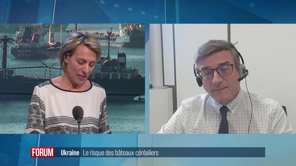 Quels risques pour les bateaux céréaliers ukrainiens? Interview de Frédéric Denèfle