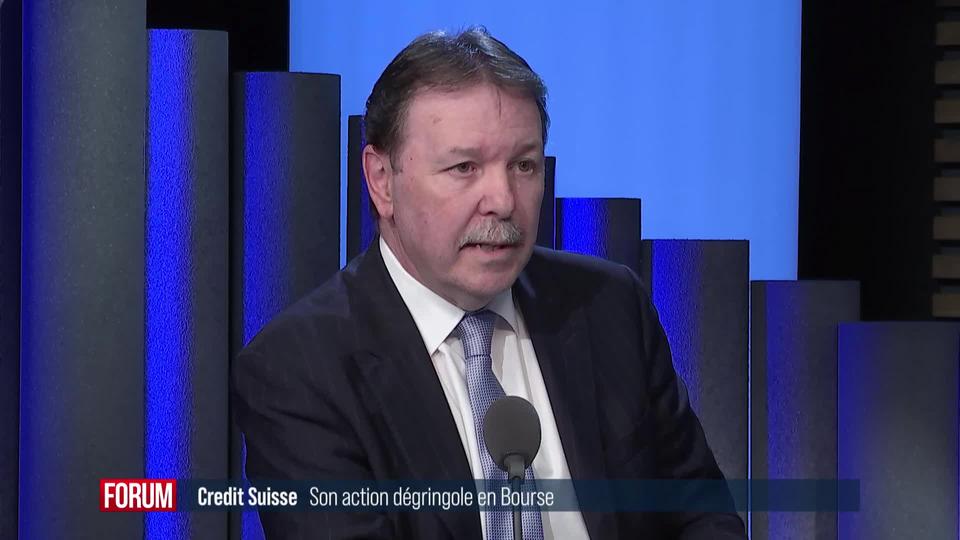 L'action de Crédit Suisse chute en bourse: interview de Jean-Paul Jeckelman