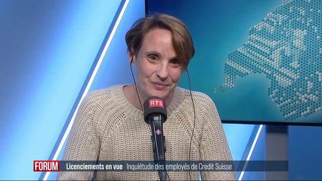 Les employés de Credit Suisse inquiets des licenciements en vue: interview de Claudine Esseiva