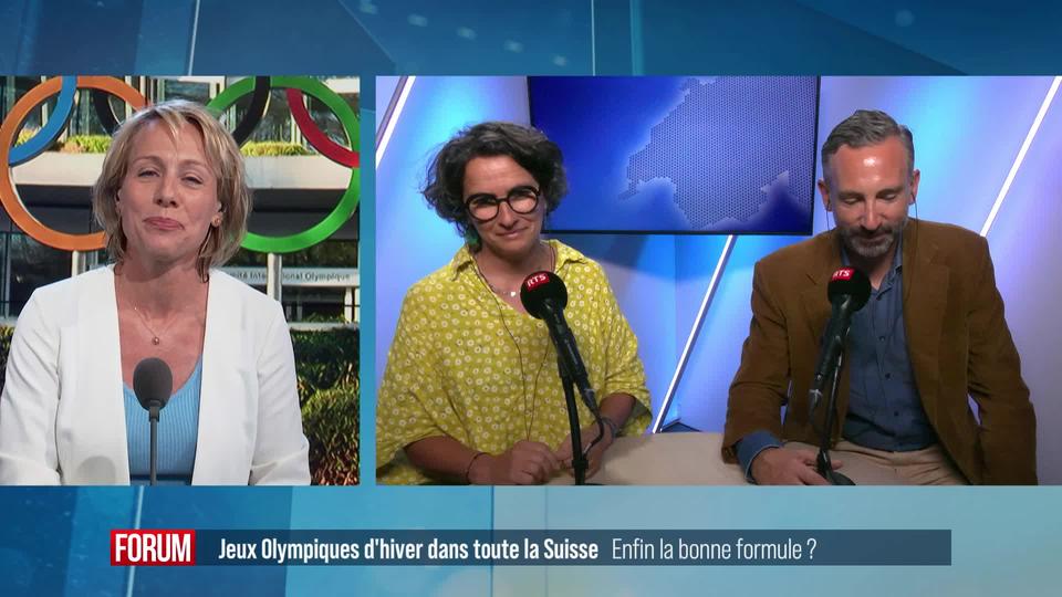 Des Jeux olympiques d'hiver dispersés dans toute la Suisse, une formule gagnante? Débat entre Céline Dessimoz et Frédéric Favre