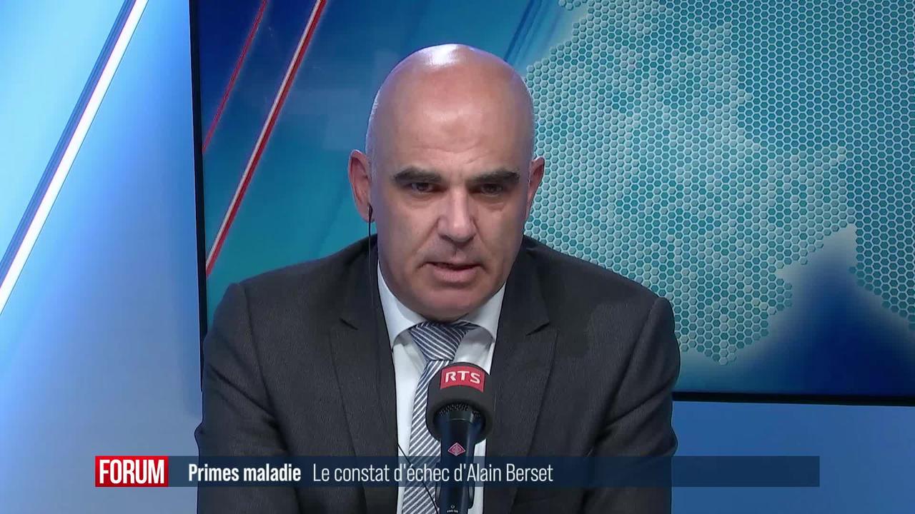 Hausse des primes maladie: le constat d’échec d’Alain Berset